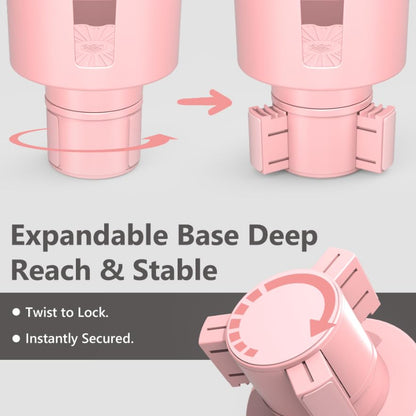 Seven Sparta 2 Pack Car Cup Holder Expander with Offset Adjustable Base, Compatible with Hydro Flasks 32/40 Ounce, Compatible with Yeti Ramblers 20/26/30 Ounce, Other Bottles in 3.4"-3.8" (Pink) - color: Pink, size: Medium*2