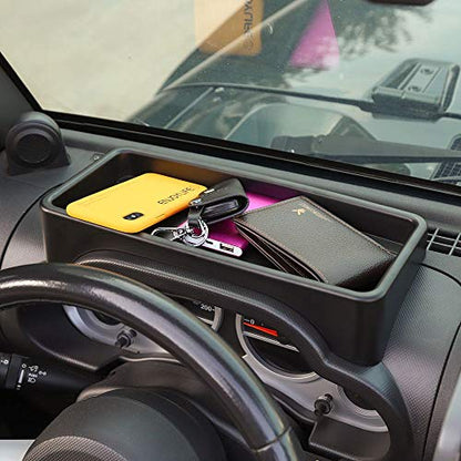 RT-TCZ JK Dashboard Storage Organizer Tray Phone Sunglasses Box Container for 2007-2010 Jeep Wrangler JK JKU Unlimited