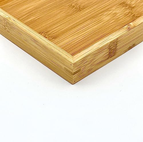 Natural Bamboo Serving Tray Platter 9.8 x 5.9 Rectangular, Bamboo - color: Bamboo, size: 9.8" x 5.9" x 1.2"