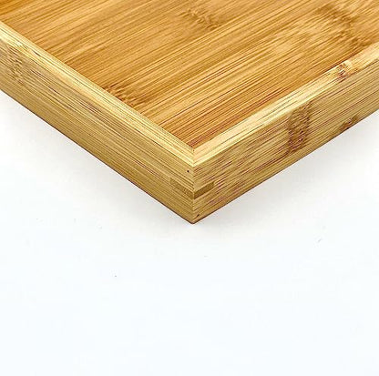 Natural Bamboo Serving Tray Platter 15.75 x 11 Rectangular, Bamboo - color: Bamboo, size: 15.8" x 11" x 1.2"