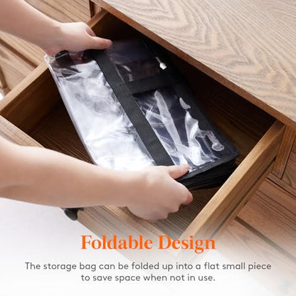 Lifewit 4 Pack Clear Clothes Storage Bags, 95L Plastic Blanket Storage Bag, Vinyl Foldable Moving Bags with Zipper, Closet Organizers and Storage Containers for Bedding, Duvet, Comforter - size: 95L
