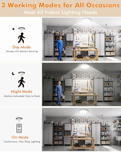 Rechargeable Ceiling Light 2 Pack, Magnetic Wireless Motion Sensor Ceiling Light with Remote, Wireless Dimmable Battery Operated LED Ceiling Lights for Closet Shower Hallway Pantry Shed Porch Stairs - size: 2 PACK