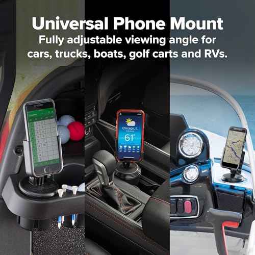 WeatherTech CupFone with Solid Billet Aluminum Knobs - Rose Gold, Adjustable Phone Holder for Smartphones, 360 Rotatable Base, Easy Charging Access - color: Rose Gold Billet Knobs, size: Regular