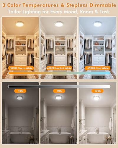 Rechargeable Ceiling Light 4 Pack, Magnetic Motion Sensor Ceiling Lights with Remote, Wireless Dimmable Closet Light Battery Operated, LED Ceiling Light for Bathroom Hallway Pantry Shed Porch Stairs - size: 4 PACK