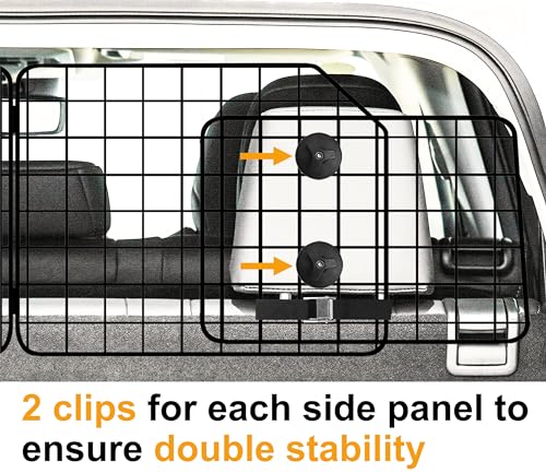 Dog Car Barrier for SUVs, Van, Vehicles, Adjustable Large Pet Barriers, Universal Fit Heavy-Duty Wire Mesh Dog Guard, Pet Divider Gate for Truck Cargo Area, Safety Car Divider, 63.4 Inches - size: 63.4 Inch