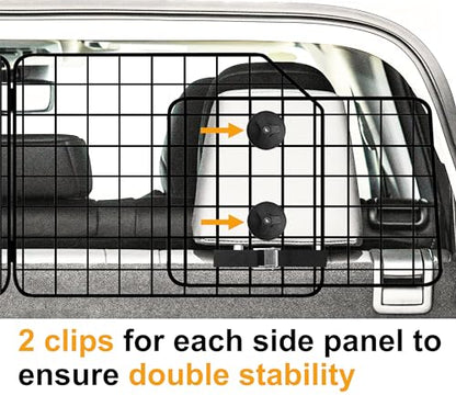 Dog Car Barrier for SUVs, Van, Vehicles, Adjustable Large Pet Barriers, Universal Fit Heavy-Duty Wire Mesh Dog Guard, Pet Divider Gate for Truck Cargo Area, Safety Car Divider, 63.4 Inches - size: 63.4 Inch