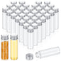 Didaey 100 Pcs Small Clear Vials Spice Mini Jars with Lids Mini Glass Bottles with Screw Aluminum Metal Caps Tiny Jars Sample Containers for Powder Cream Cosmetic Jewelry Wedding (20 ml,Silver Caps) - color: Silver Caps, size: 20 ml