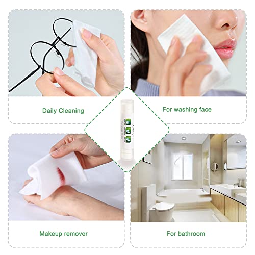 Compressed Towels 50 Pieces with 5 Carrying Cases | Cleaning Wipes Travel Reusable Face Towels Coin Tissues
