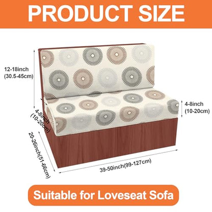 FUANGUI RV Dinette Cushion Covers - Stretch Camper Cushion Booth Seats Replacement - Washable Sofa Furniture Protector (C35, 2 Bench & 2 Backrest Cover) - color: C35
