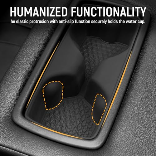 Rear Cup Holder Compatible with Toyota 2019 2020 2021 RAV4 Accessories Silicone Material Insert Center Console Organizer - color: for Toyota 2019-2021 RAV4 (Rear)
