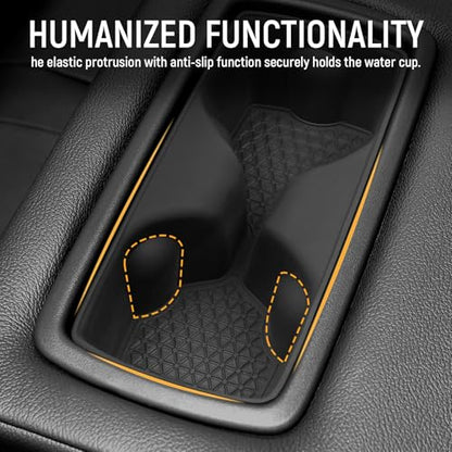 Rear Cup Holder Compatible with Toyota 2019 2020 2021 RAV4 Accessories Silicone Material Insert Center Console Organizer - color: for Toyota 2019-2021 RAV4 (Rear)