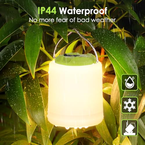 BOBKID LED Camping Lantern, Rechargeable Camping Light, 4 Modes Outdoor Flashlights Lanterns with 1000LM, Water Resistant Portable Emergency Camp Light for Hurricane Hiking Survival Kits - Green - color: Green