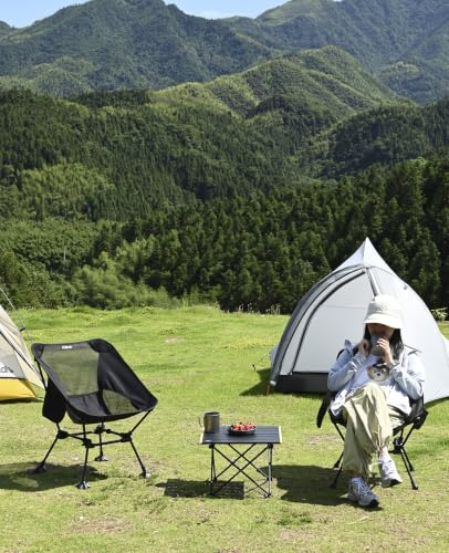 iClimb Ultralight Compact Camping Folding Table with Carry Bag (Blue - S) - color: Blue, size: Small