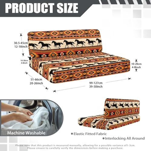 RV Dinette Cushion Covers Aztec Horse Camper Cushion Cover Dinette Booth Set RV Seat Covers for RV Camper Sofa, Washable - color: Aztec Horse