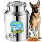 Newget 13lb Stainless Steel Dog Food Storage Container, Metal Pet Storage Container with Airtight Hangable Lid to Keep Food Fresh, Large Cat Food Storage Container with Scoop to Easily Clean - size: 13 lb