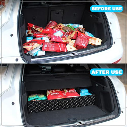 Car Trunk Organizer For Mercedes-Benz GLE 450 - Custom Fit,All-Season Use，Large Space Outdoor,Adjustable Partition Design,Leather,Velcro,For Mercedes-Benz GLE 450 2020-2025 - size: For GLE 450 2020-2025