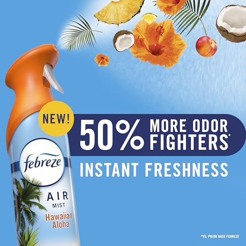 Febreze Air Mist, Air Freshener Spray, Odor Fighting Room Spray, Deodorizer for Home Bathroom Kitchen Office Apartment Dorm Room Classroom, Unstopables Fresh Scent, 8.1oz (Pack of 6) - style: Unstopables Fresh