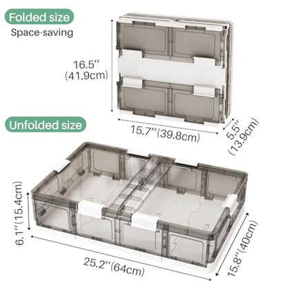 Kitstorack Clear Plastic Under Bed Storage Containers Bins with Lids and 8 Pre-installed Wheels,37.8 Qt, Rolling Foldable Flat Under Bed Organizer Boxes for Clothes Shoes Clothing Bedroom - size: Standard - 1 PACK