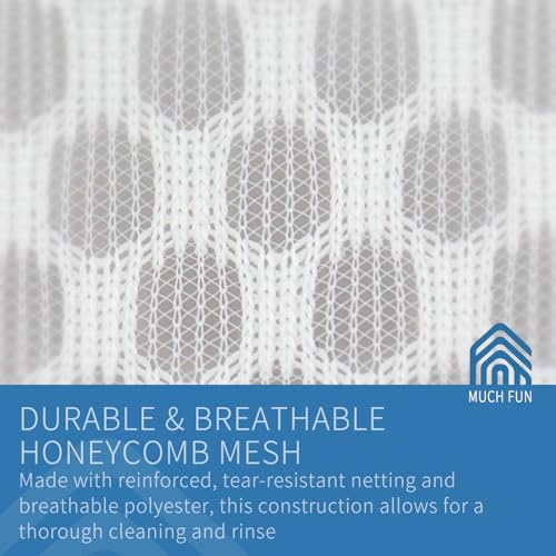 Muchfun 3Pcs Shoes Washing Machine Bag, Honeycomb Mesh Laundry Bags | for Sneaker Cleaning 8 x 8 x 15 Inches - size: 3Shoes Bag