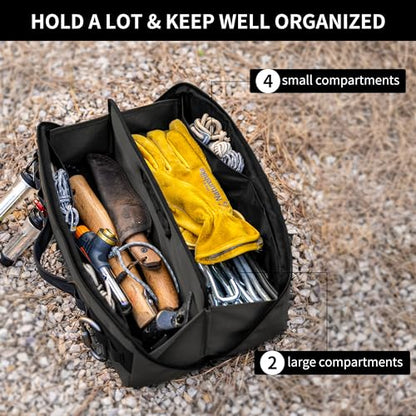 Naturehike Folding Tool Bag, Multifunctional Tool Storage Bag, Zippered Duffel Bag, Water Repellent Tool Origanizer - color: Night Black