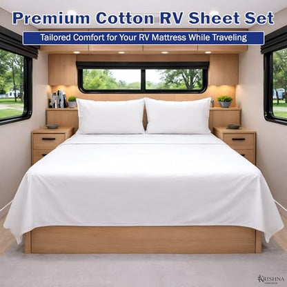 KRISHNA Twin Size 4 Piece Egyptian Cotton Sheet Set, Luxury Hotel Quality White Solid Bed Sheets, Soft Breathable Cooling Bedding, 6-10 Inch Deep Pocket Fitted Sheet - color: White Solid, size: Twin : 39" x 75"