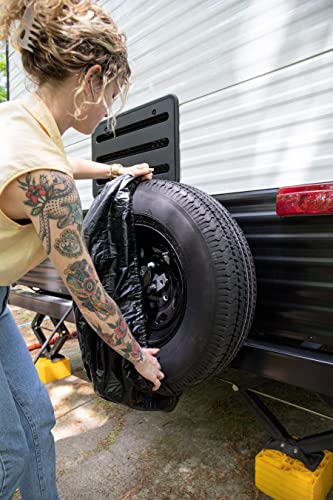 Camco Camper/RV Leveling Blocks - Features Stackable Interlocking Design & Includes Zippered Bag for RV Storage - Compatible w/Single Wheels, Dual Wheels, Tandem Axles & More - 4-Pack (44501) - size: 4-Pack, style: Leveling Block