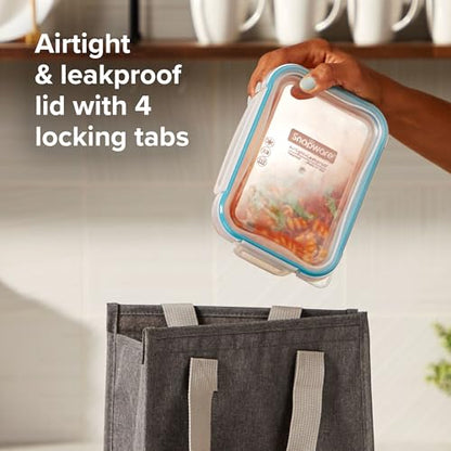 Snapware Food Storage Containers, Plastic, 8.5-Cup, Rectangular | Leakproof & Airtight | BPA-Free | Microwave & Dishwasher Safe | Pack of 6 - size: 6 Pack, style: 8.5 Cup