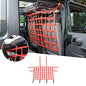 JeCar for Jeep Rear Seat Divider Net, Mesh Cargo Net Dog Car Barrier for 2007-2021 Jeep Wrangler JK JL Gladiator JT 2DR 4DR (Red) - color: Red
