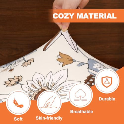 FUANGUI RV Dinette Cushion Covers Stretch Camper Booth Seats Replacement Washable Sofa Furniture Protector (B4, 2 Bench & 2 Backrest Covers) - color: B4