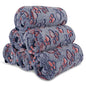 BVAGSS 6 Pack Small Dog Blanket, Super Soft Warm Pet Cover Blankets, Paw Print Puppy Fleece Flannel Blanket for Small Medium Dogs and Cats MW003 - color: Blue Paw, size: 6 Pack of 36x36 Inches