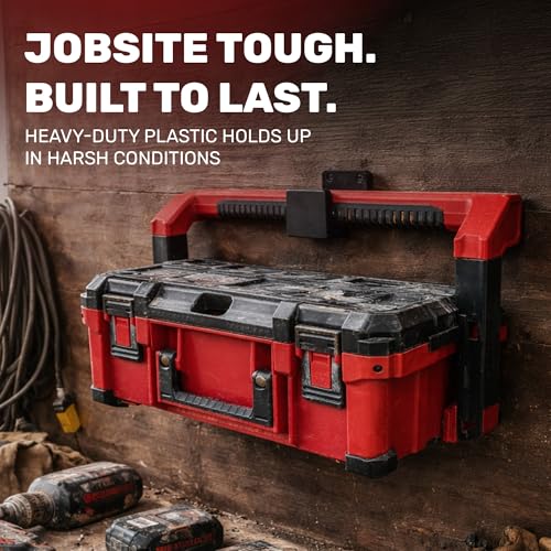 Rolling Packout Wall Mount Hook for Milwaukee - Secures Packout Stack in Enclosed Trailers or Vans -Mounts with Standard Drywall Screws - Milwaukee Tools Accessories Organizer