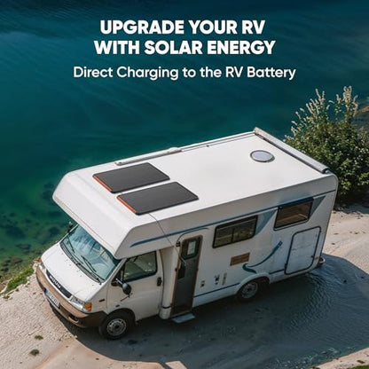 Jackery SolarSaga 100 Prime Bifacial DIY Solar Panel, 100W Portable Solar Charger, Featuring 25% Conversion Efficiency, IP68 Waterproof Solar Generator - Vans, Roofs, Balconies, RV, Off-Grid Cabins. - size: 100W Prime