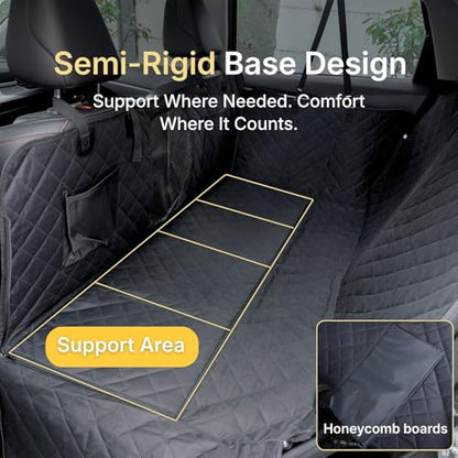 Back Seat Extender for Dogs, Semi-Hard Bottom Car Seat Cover for Dog, Waterproof & Anti-Scratch, Upgraded Support, Easy to Install and Clean, Fits Compact SUVs Only - style: Hard Bottom