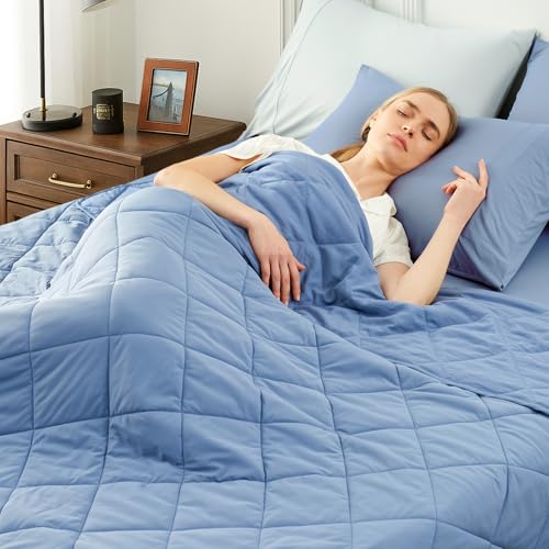 Cozy Bliss Cooling Blanket for Hot Sleepers Queen Size, Q-Max 0.45 Cooling Comfort, Cold Blankets for Night Sweats Sleeping, Ultra-Cool Lightweight Breathable Summer Blanket for Bed, Deep Blue - color: Dark Blue, size: Queen (80" x 90")