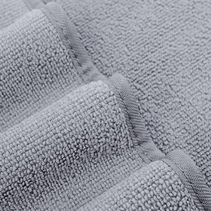 POLYTE Quick Dry Lint Free Microfiber Bath Sheet, 35 x 70 in, Pack of 2 (Gray) - color: Gray