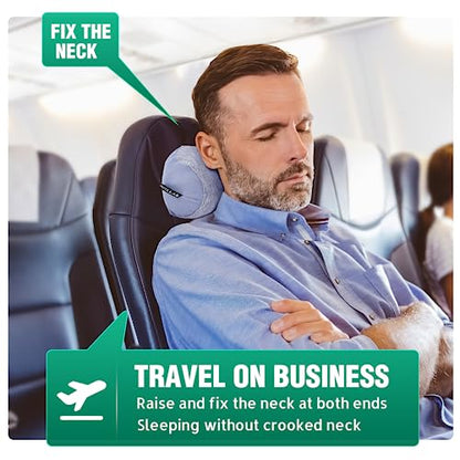 Small Travel Neck Pillow 100% Pure Memory Foam Nap Pillow, Super Soft Neck Support Travel Pillow