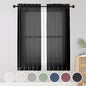 OWENIE Black Sheer Curtains, Sheer Curtains 63 inch Length 2 Panels Set, Rod Pocket Voile Fimly Sheer Drapes for Living Room/Bedroom, 2pcs, Each 42" W x 63" L, Black - color: Black, size: 42"W x 63"L (Pack of 2)