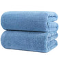 POLYTE Quick Dry Lint Free Microfiber Bath Sheet, 35 x 70 in, Pack of 2 (Blue) - color: Blue