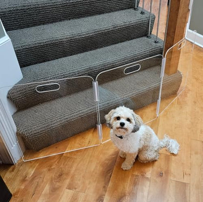 Pet Barrier (3-Panel) | Free-Standing Pet Gate | Foldable | Protect Your Indoor Living Spaces, Decorations, and Important Items from Pets | Made in The USA - size: 3-Panel