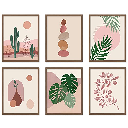 Artivo Boho Room Decor Wall Art Prints 8x10 set of 6 Boho Posters, Modern Prints for Wall Art, Southwestern Desert Bedroom Decor - color: Boho 6 Set 2