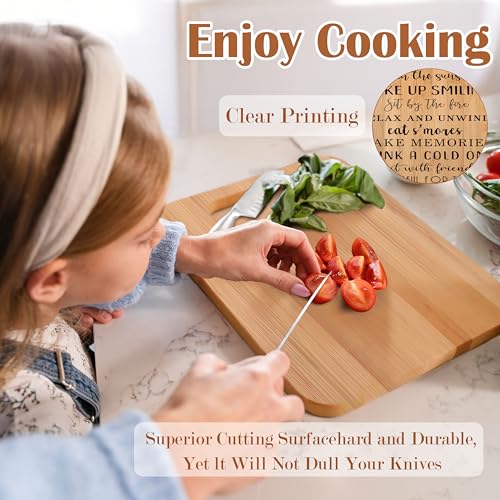 Camping Rules Cutting Chopping Board, Gifts for Camping Lovers, Camper Gifts for Women Men, Bamboo Cutting Boards for Kitchen - color: Camping C