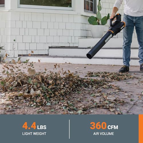 Worx 20V 12" Cordless String Trimmer, 360 CFM Leaf Blower & 22" Hedge Trimmer Combo, 2 Batteries & Charger Included, WG931 - style: 12" Trimmer & 360 CFM Blower & 22" Hedge Trimmer