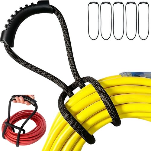 5 Pieces Extension Cord Storage Straps,16-inch Extension Cord Organizer,Vacuum Hose Holder for Pool Hoses, Garden Hoses, Cords, Cables，Rope, RV, Boat, Garage, Home - size: 16in