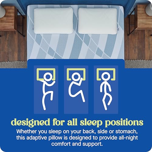 Sealy Dreamlife King Size Memory Foam Cooling Pillow with Surface Guard Technology, Removable Machine-Washable Cover, 1 Year Limited Warranty, White - size: King, style: 1 pack