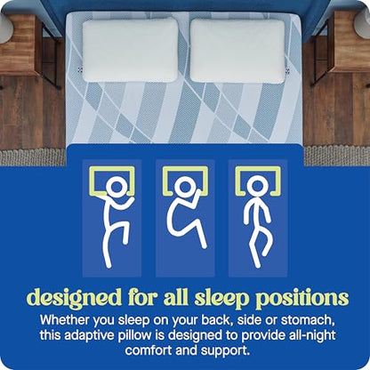 Sealy Dreamlife King Size Memory Foam Cooling Pillow with Surface Guard Technology, Removable Machine-Washable Cover, 1 Year Limited Warranty, White - size: King, style: 1 pack