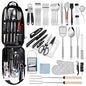35-Piece Camping Kitchen Utensil Set – Portable Outdoor Cooking Utensils for Camping, RV, Backpacking & BBQ | Complete Camp Kitchen Gear Set with Carry Bag, Grilling Tools & Cooking Accessories - style: Black-35