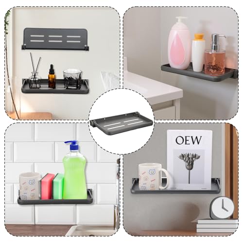 3 Pack RV Aluminum Fold Down Wall Shelf, Sturdy Wall Mounted Folding Shelf Foldable Camper Accessory for Bathroom Kitchen Bedroom Organization RV Furniture Parts Hardware for Inside - size: 15.7” x 5“