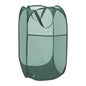 Pop Up Laundry Basket, Collapsible Mesh Laundry Hamper, Vertical Popup Hamper for Laundry, Spacing Saving Storage Basket for Bedroom, Hotel, Cruise, Green - color: Green
