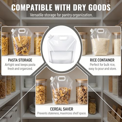 6 Pack Collapsible Water Container Set (2x10L, 2x5L, 2x3L),Food Grade Water Storage Jugs for Camping, Hiking, Hurricane Emergency Kit, Leakproof Portable Water Carrier Bag & Tank