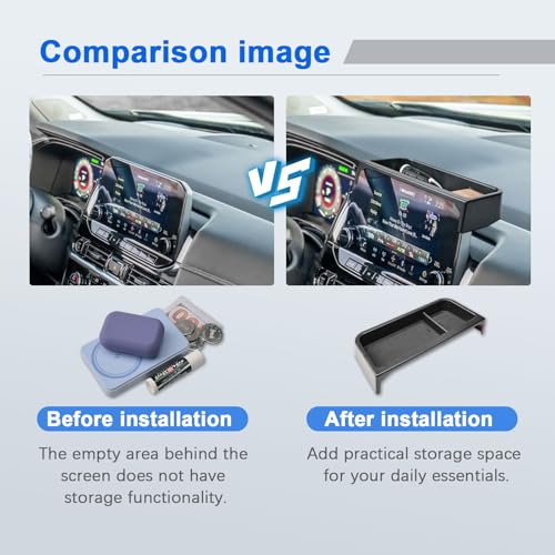 EDBETOS Dashboard Organizer Tray for 2022 2023 2024 2025 Nissan Pathfinder SL/Rock Creek/Platinum Only for 9-inch Touchscreen Display Center Console Dash Tray Extra Storage Tissue Box (NOT Fit S/SV